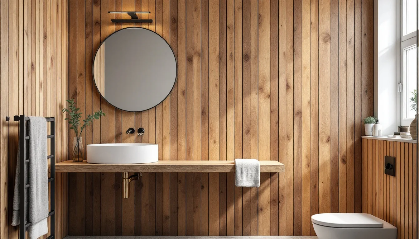 Wood Slat Walls in the Bathroom: Why 